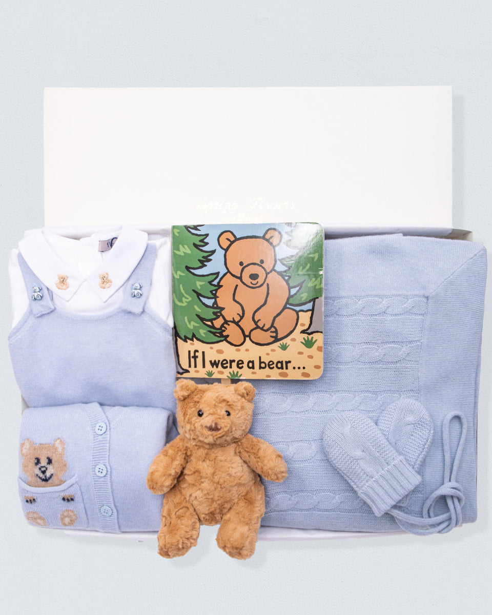 Cashmere Light Blue Bear Luxe Gift Bundle