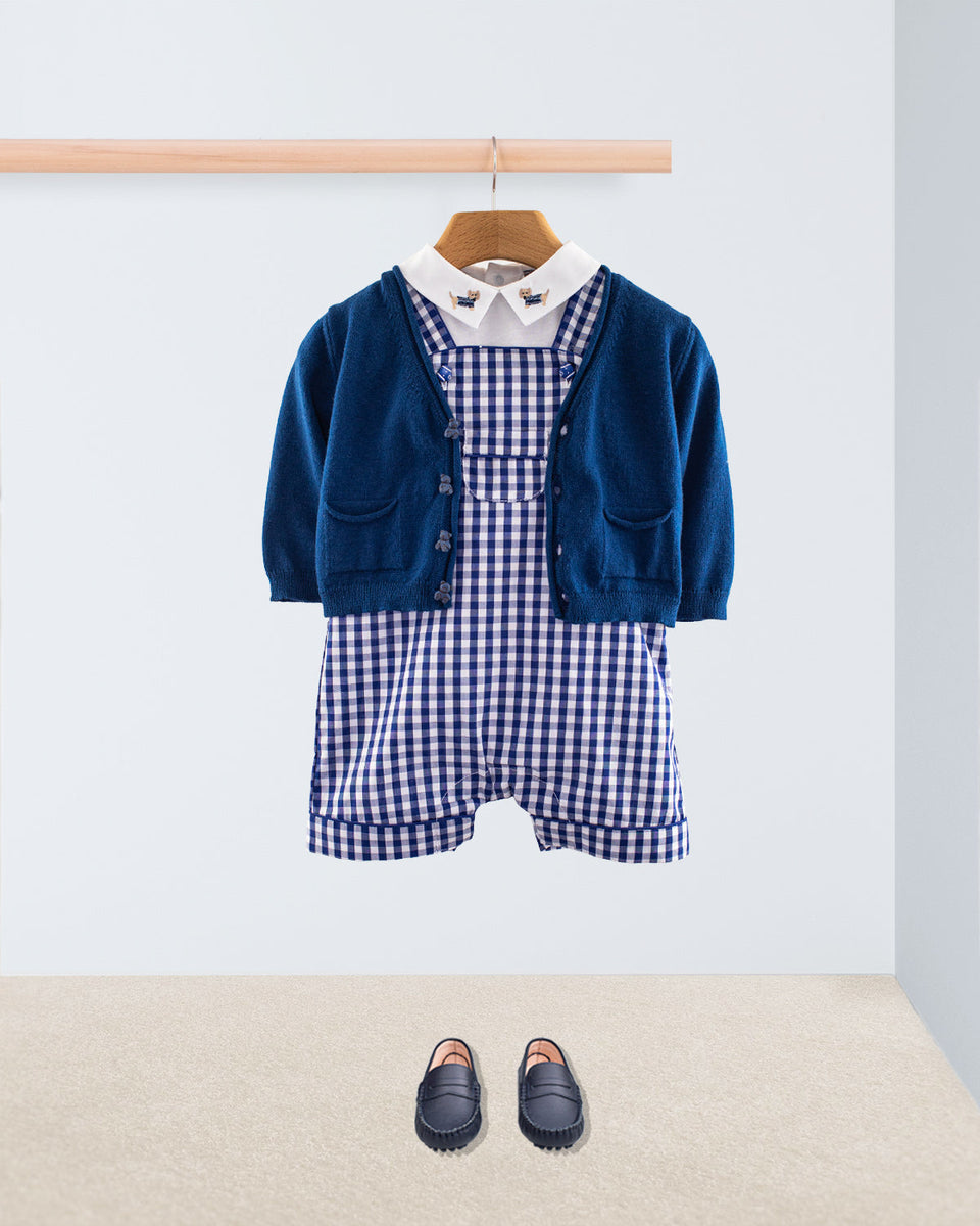 Starboard Navy Large Gingham Shortall