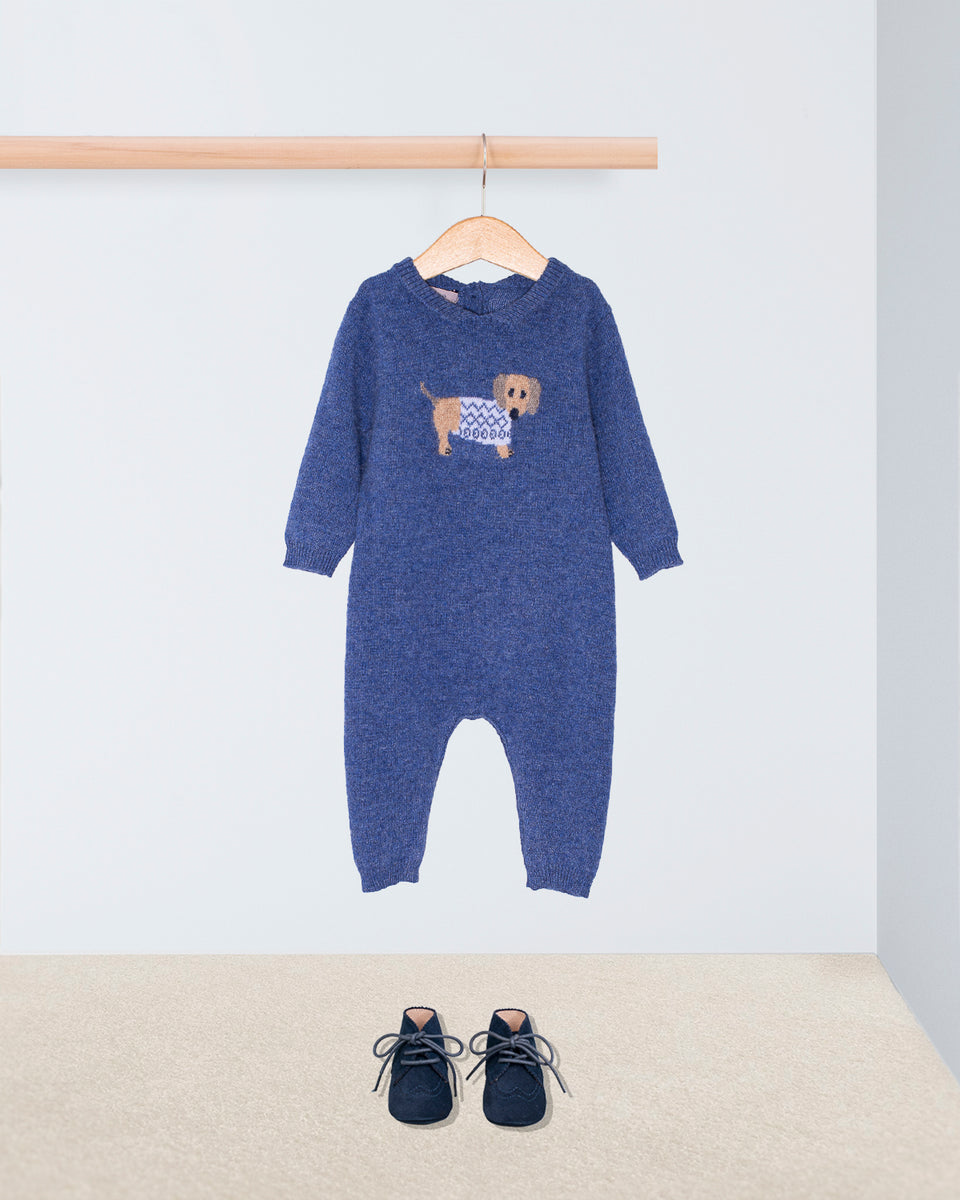 Laurent Jean Cashmere Dachshund Romper