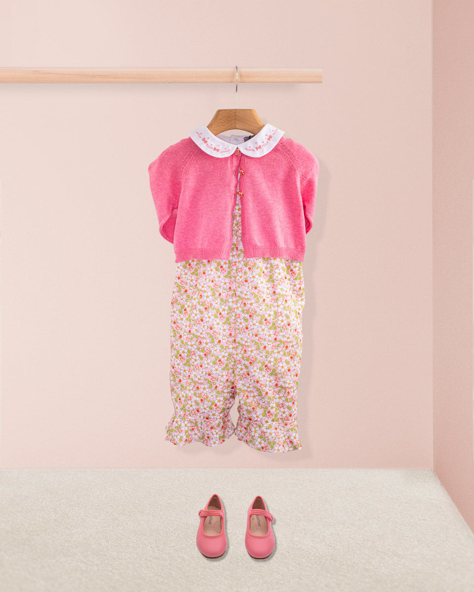 Charm Liberty Strawberry Field Pink Overall