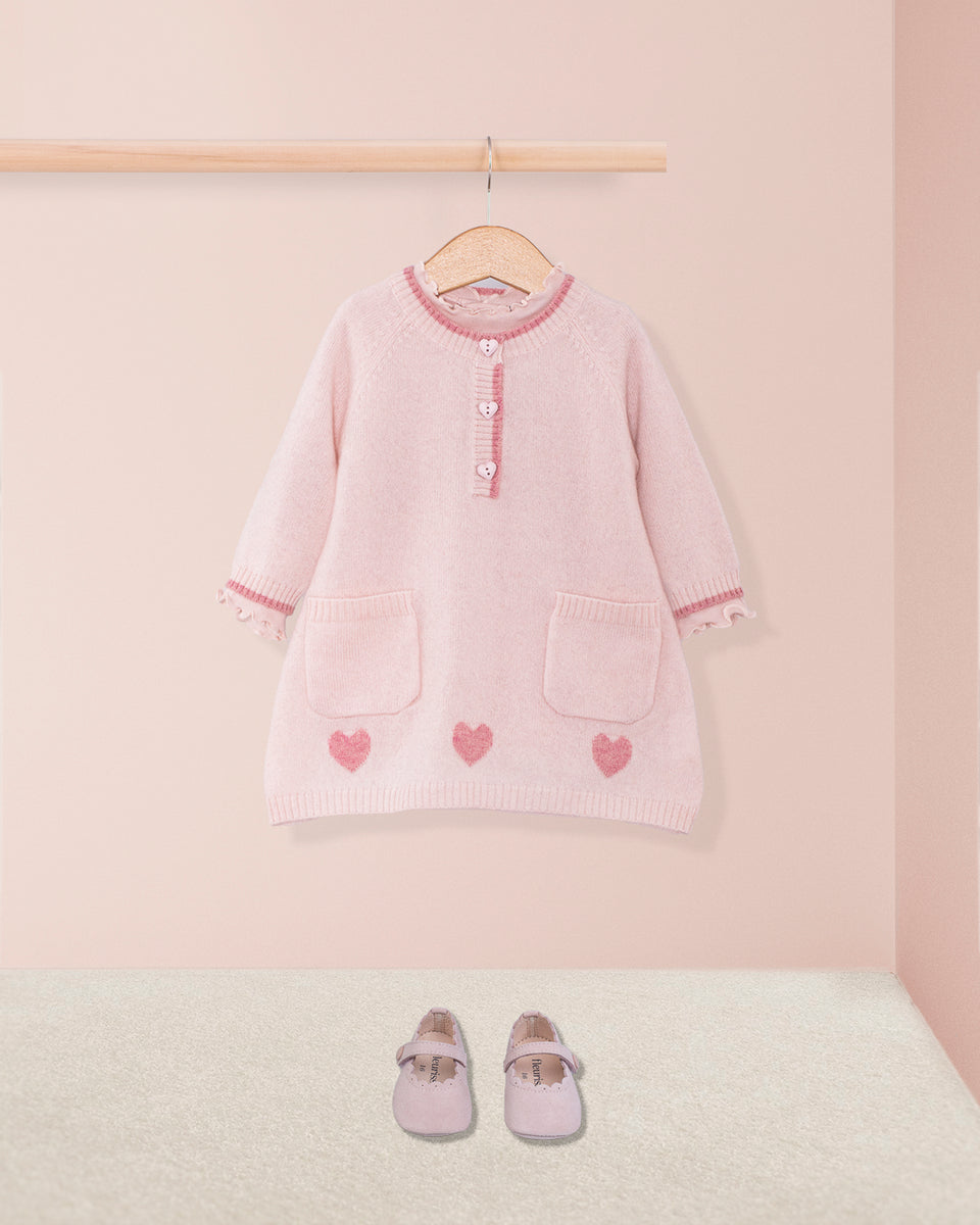 Lovey Pink Hearts Cashmere Dress