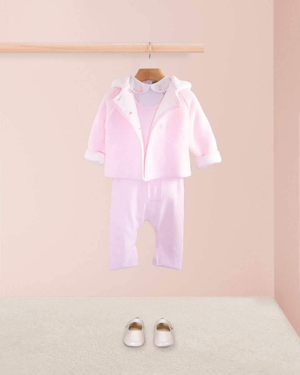 Aspen Pink Cotton Knit Overall Jackpot Outfit