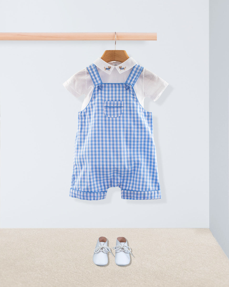 Starboard Blue Large Gingham Shortall