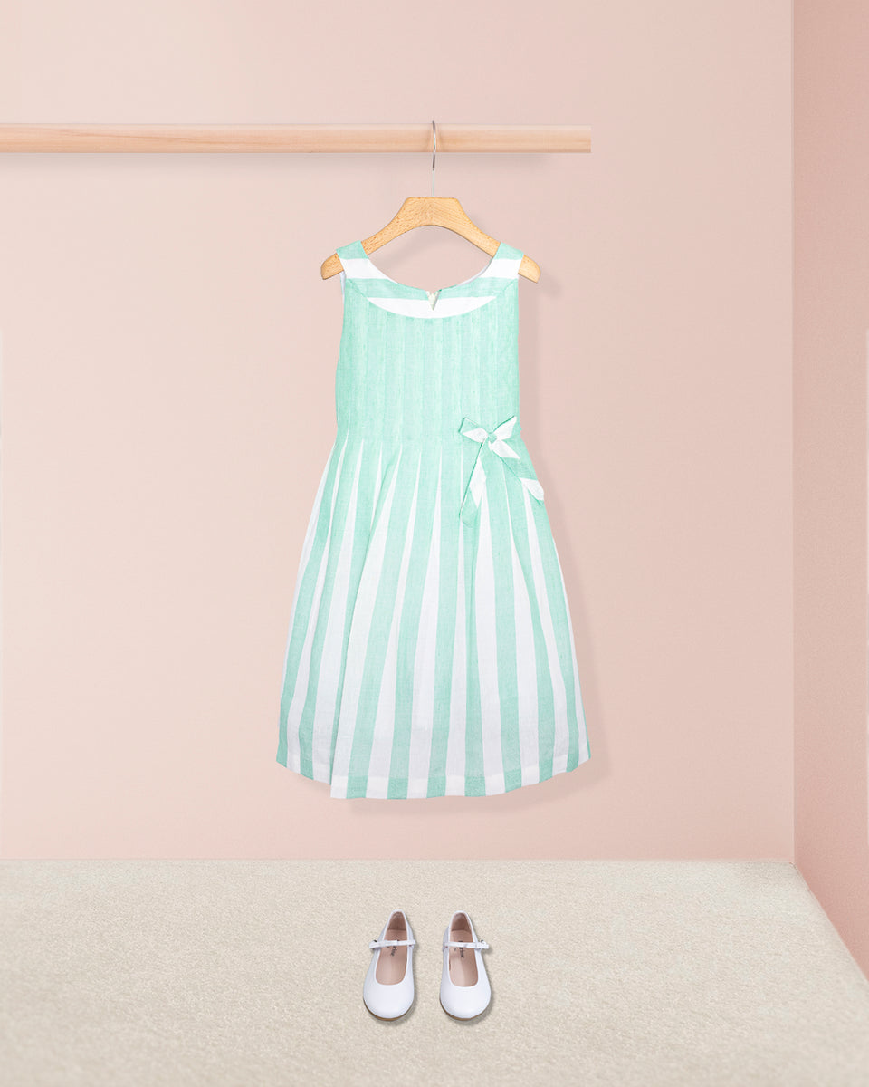 Vienna Italian Mint Linen Dress