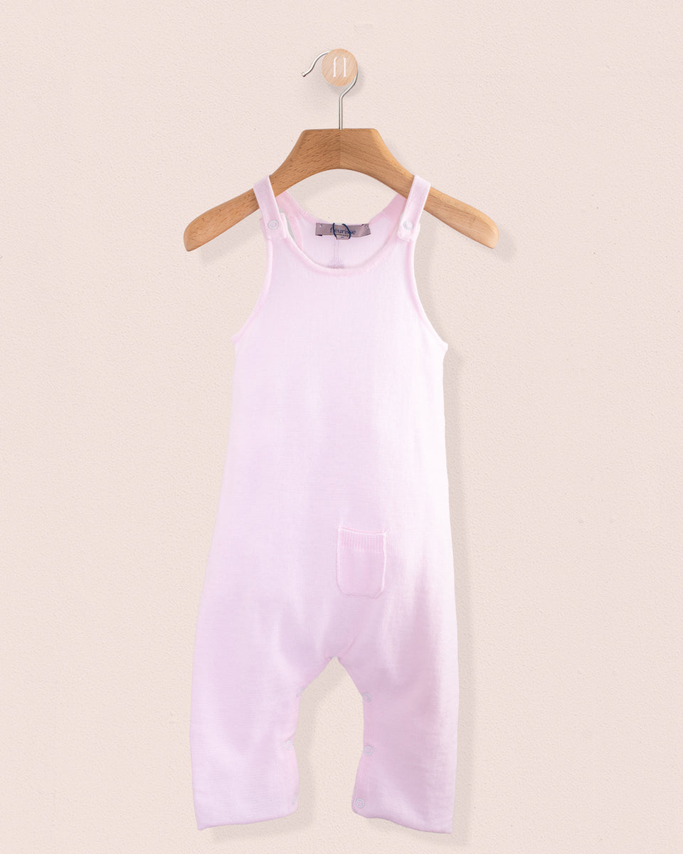 Aspen Pink Cotton Knit Overall