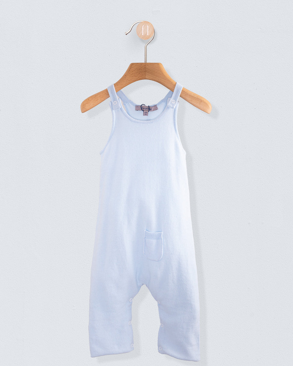 Aspen Powder Blue Cotton Knit Overall