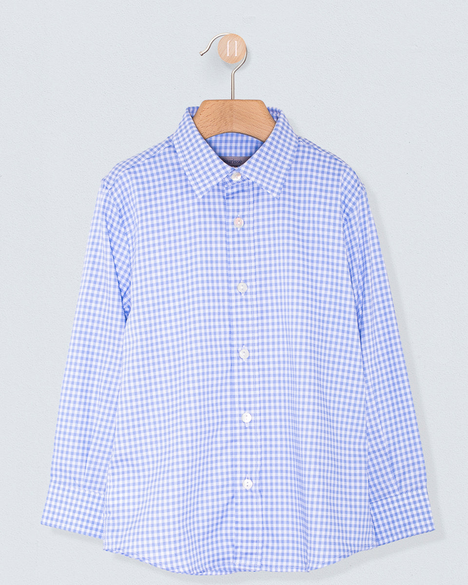 Bernard Blue Gingham Flannel Shirt