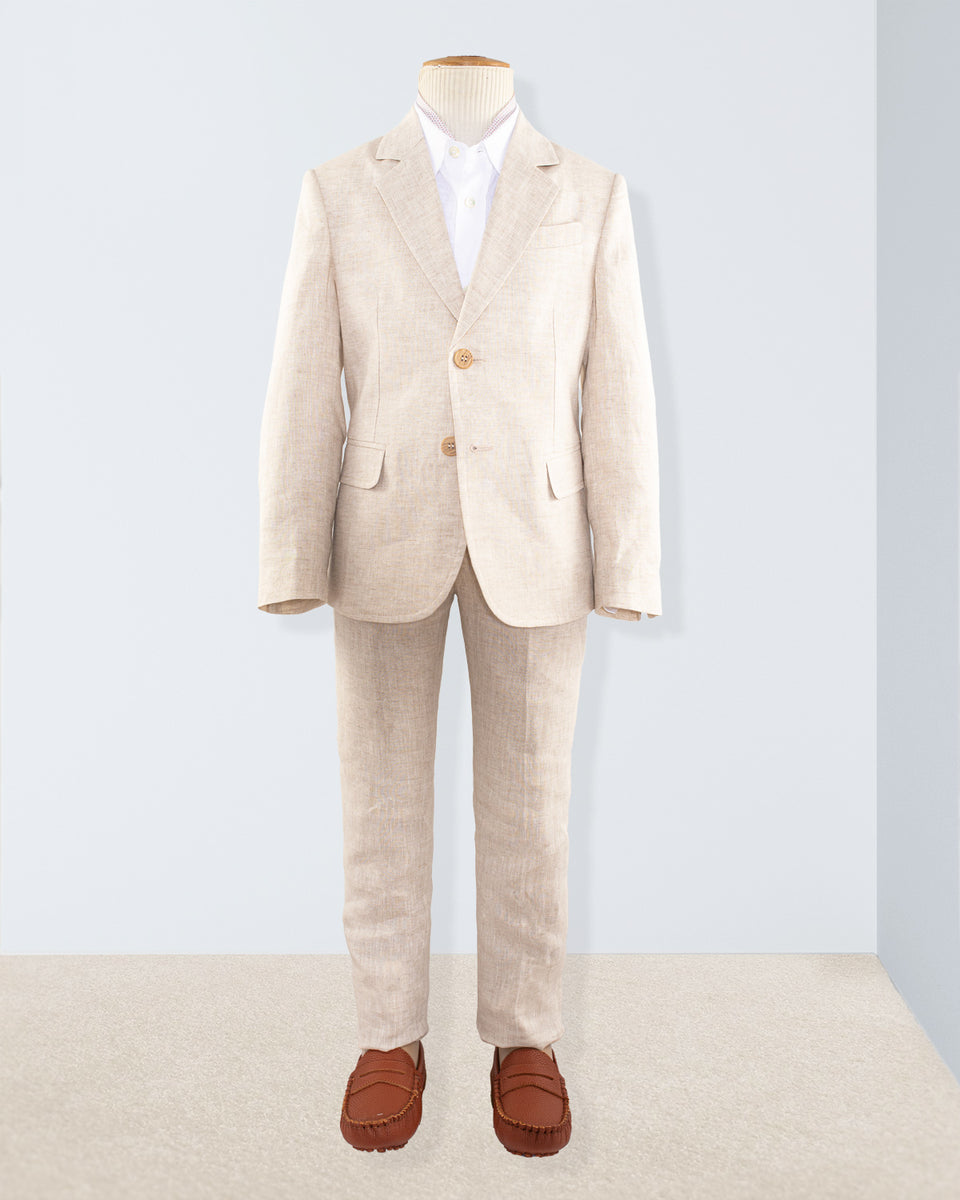 Domenico Italian Natural Linen Suit