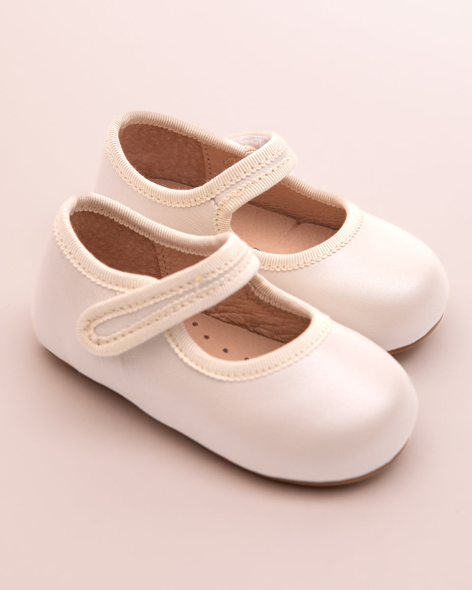 Isabelle Cream Leather Baby Mary-Jane