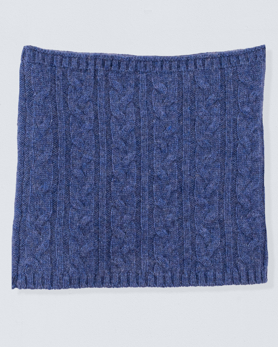 Cashmere Jean Cable Roll Scarf