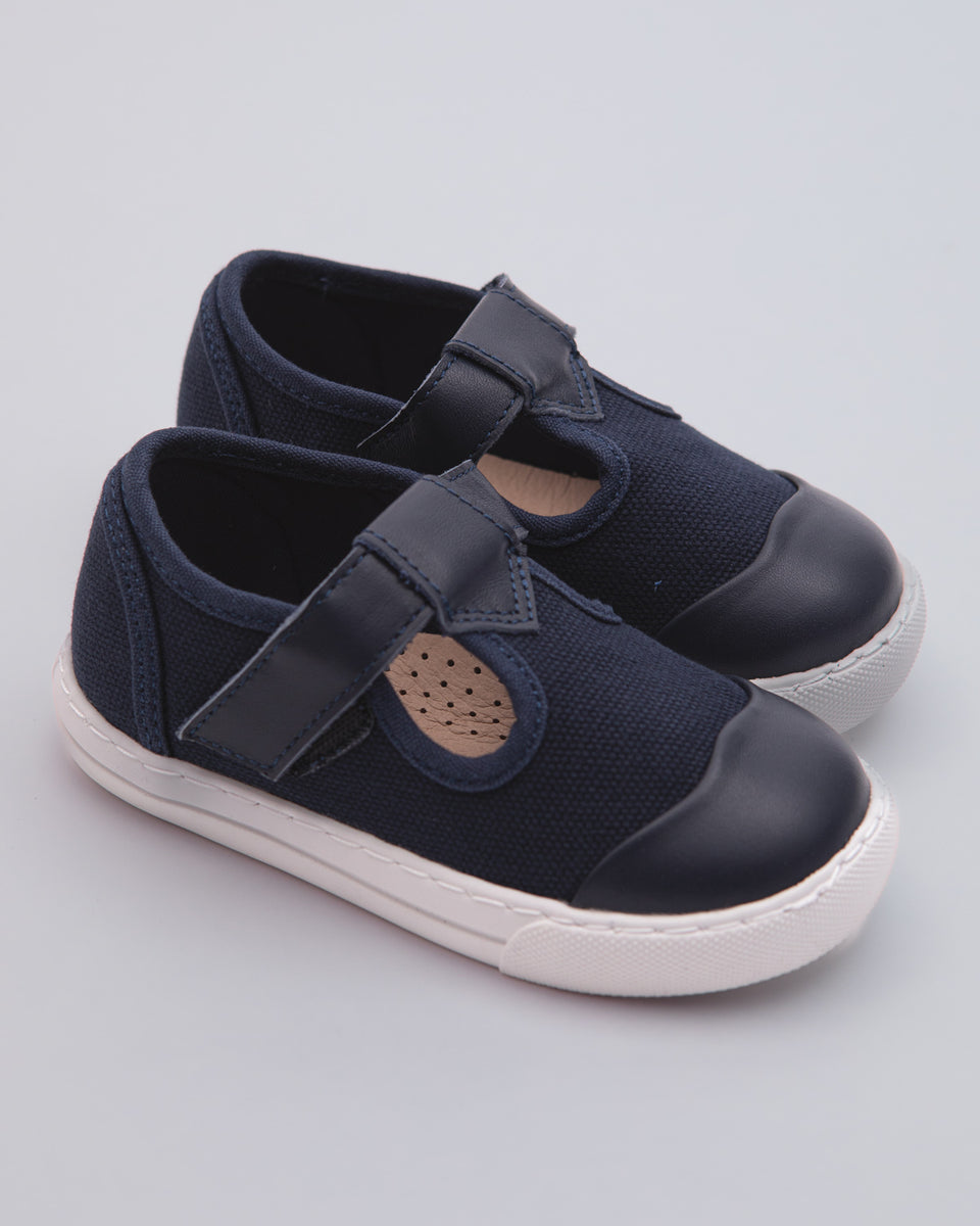 Kennedy Navy Canvas - White Sole