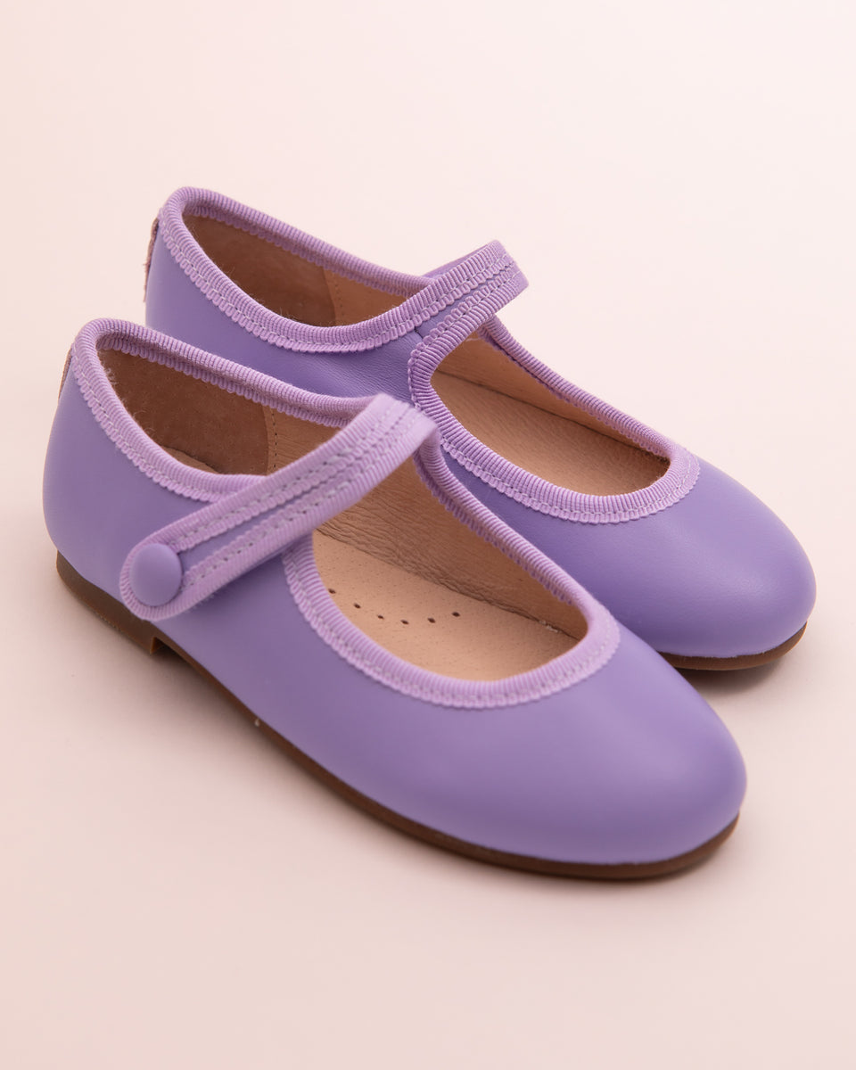 Victoria Lavender Mary-Jane With Rubber Sole