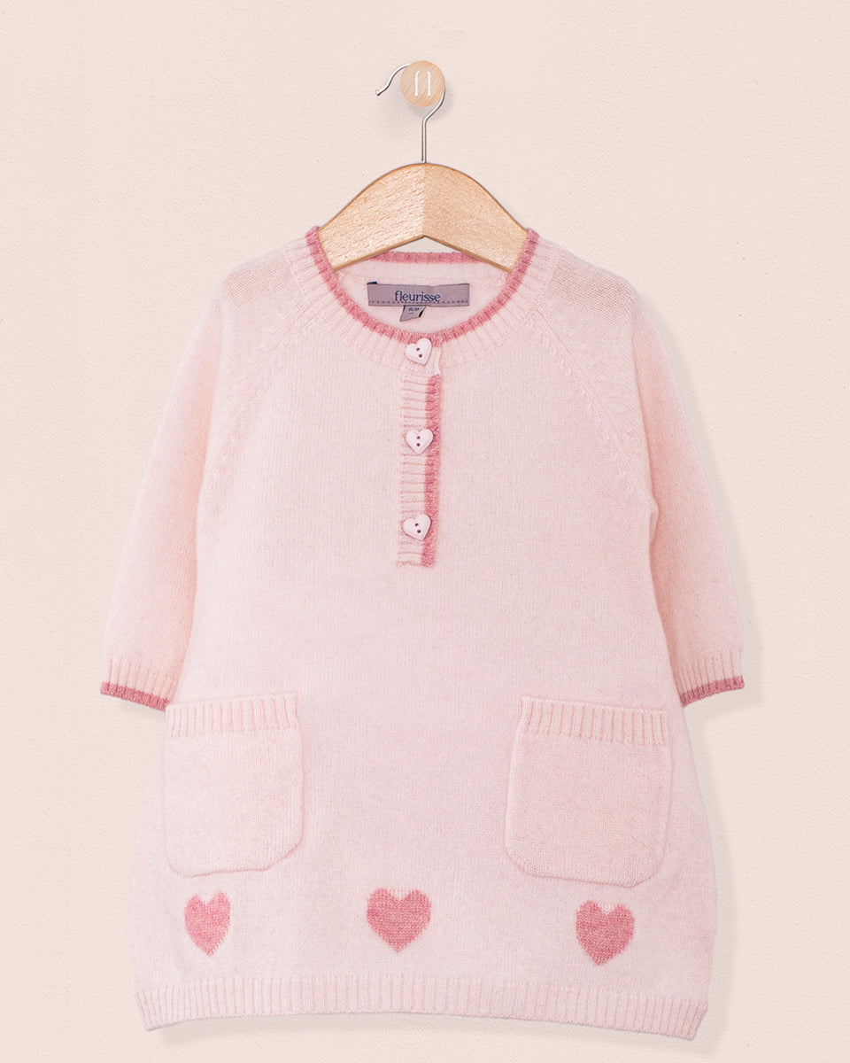 Lovey Pink Hearts Cashmere Dress