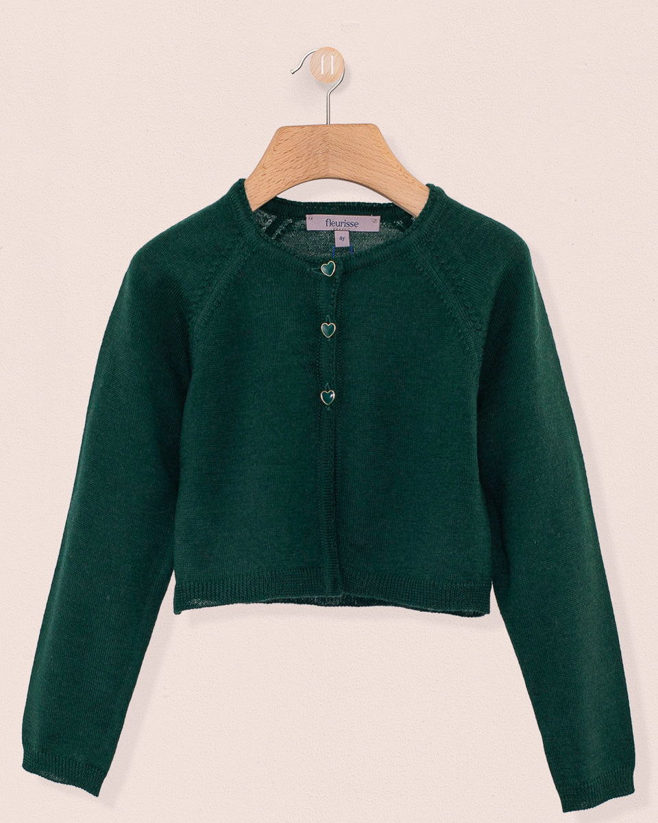 Serena Pine Green Wool Bolero