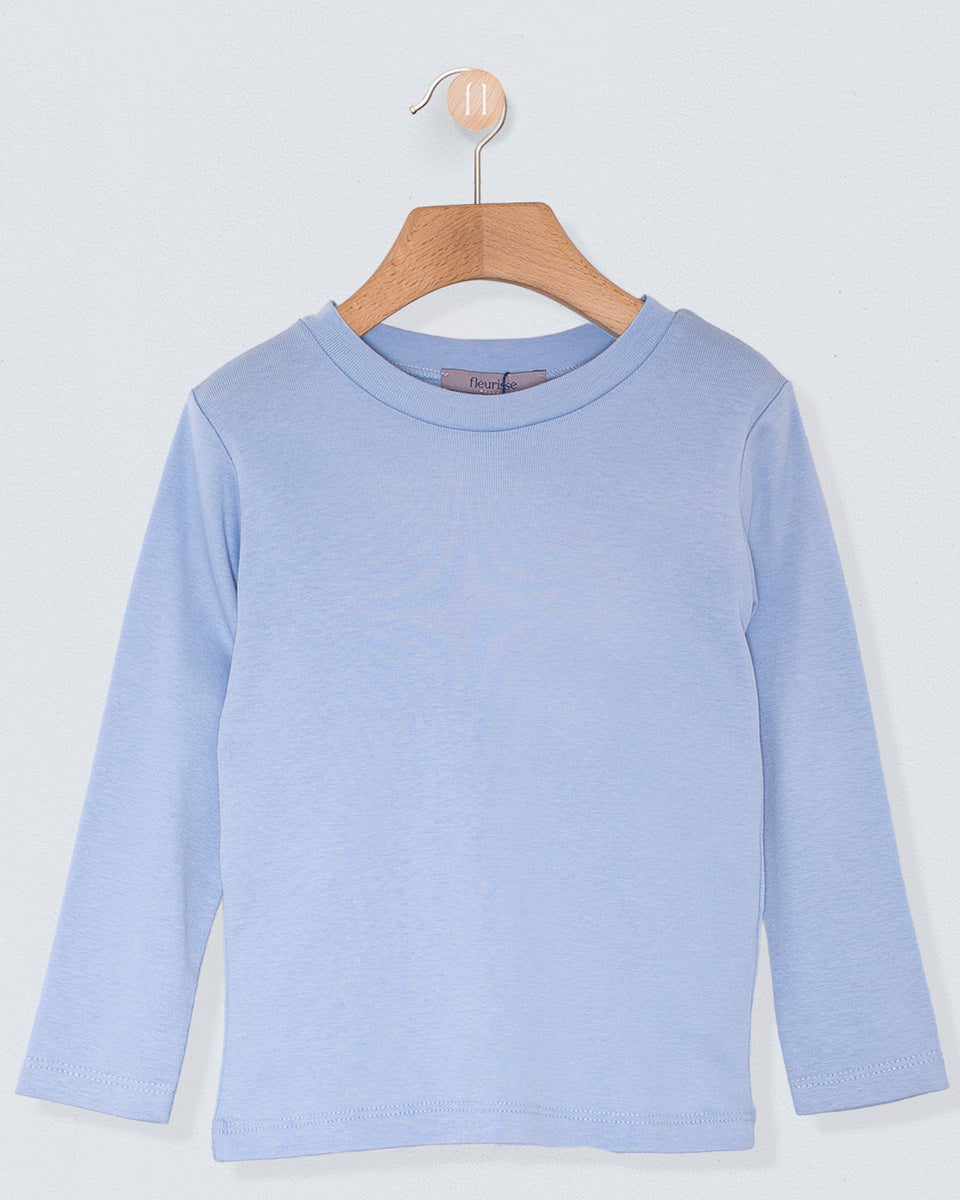 Theo Italian Brushed Light Blue T-Shirt