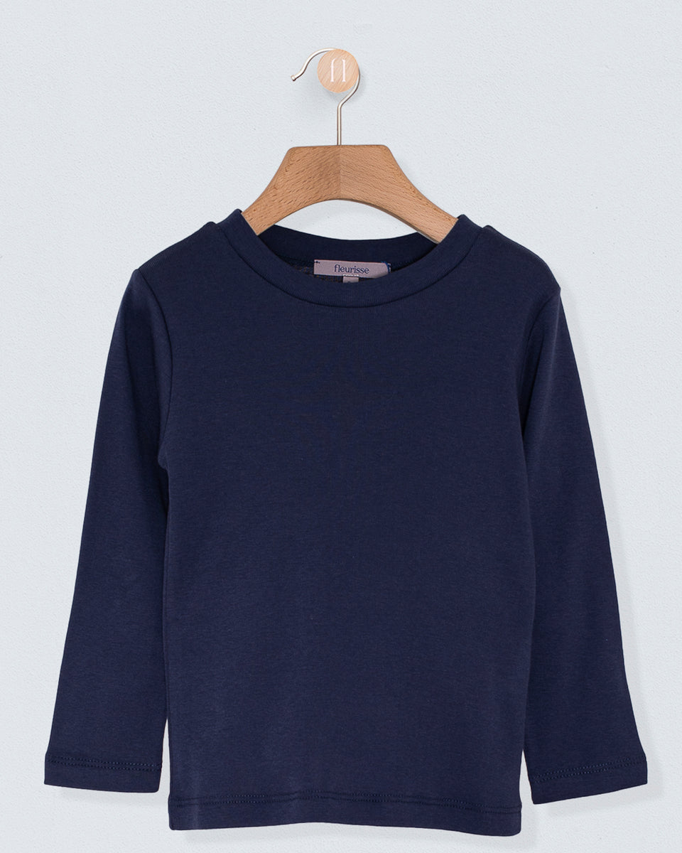 Theo Italian Brushed Navy T-Shirt