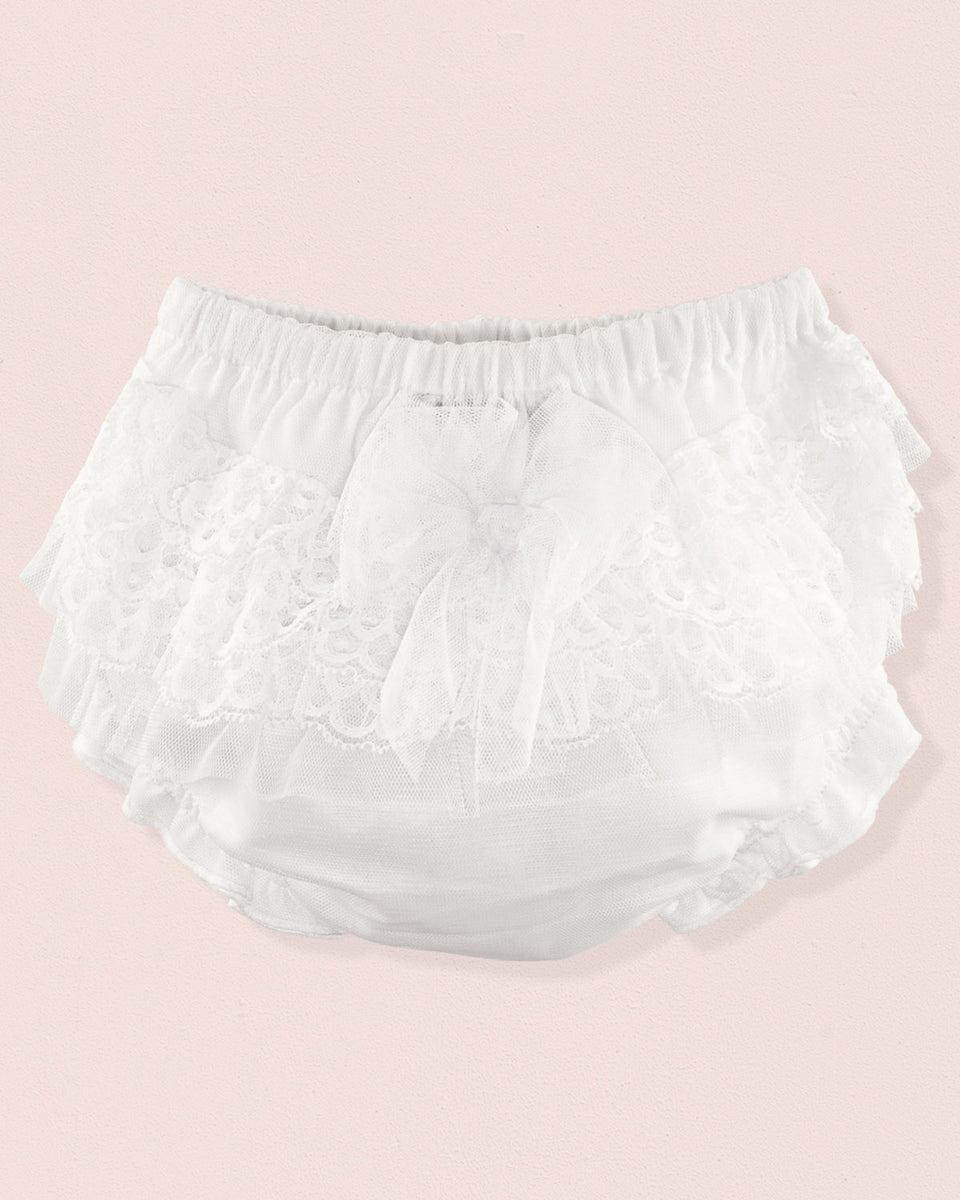 Tulle Diaper Cover White