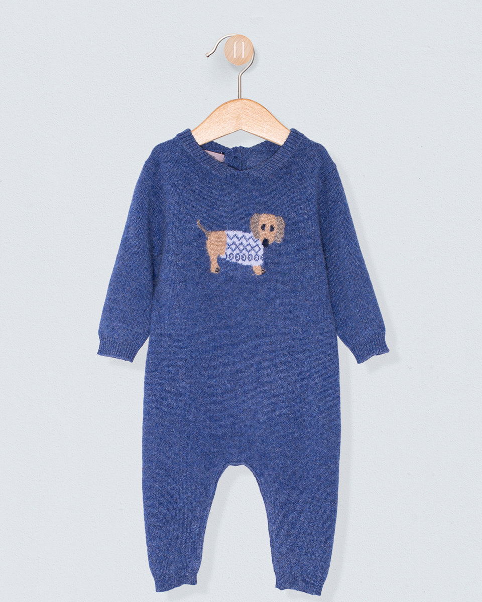 Laurent Jean Cashmere Dachshund Romper