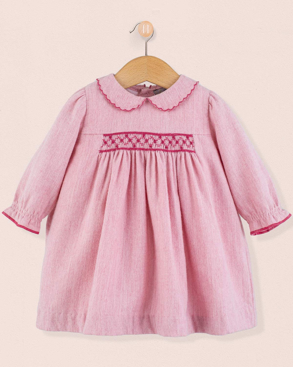 Baby Madeline Italian Rose Flannel Dress