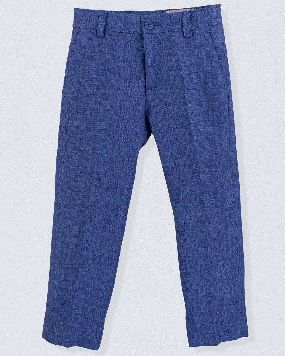 Oliver Hudson Blue Linen Pant