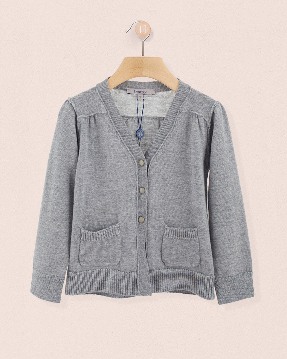 Olivia Grey Mélange Cardigan